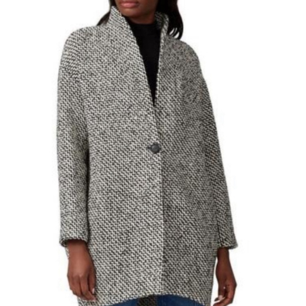 BlankNYC Say Anything Tweed Cocoon Coat